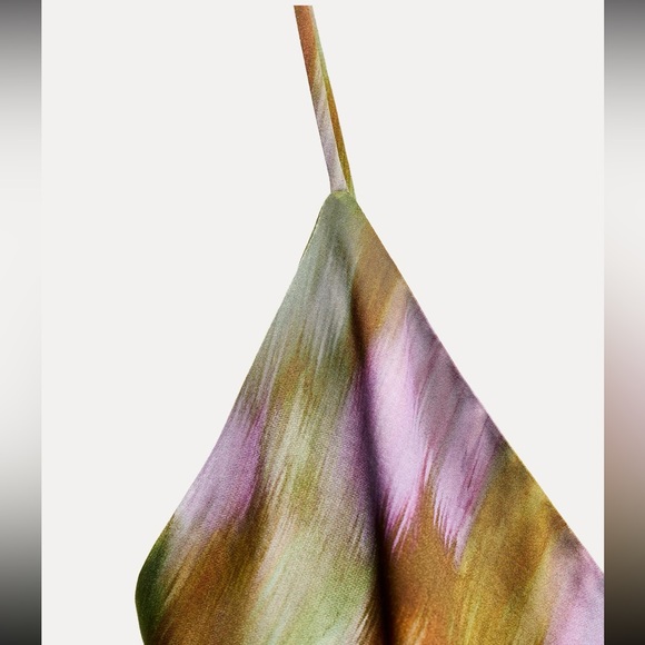 Zara MultiColored Printed Slip Dress ZW Collection- BNWT - Picture 4 of 5